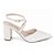 Sapato Scarpin Tira Cruzada Salto Bloco Grosso Verniz Off White Torricella AVS 125-1B - Imagem 1