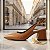 Sapato Scarpin Slingback Salto Bloco Baixo Caramelo Torricella AVS 27.110C - Imagem 7