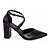 Sapato Scarpin Tira Cruzada Salto Grosso Preto Torricella AVS SC0067A - Imagem 1