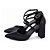 Sapato Scarpin Tira Cruzada Salto Grosso Preto Torricella AVS SC0067A - Imagem 3