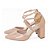 Sapato Scarpin Tira Cruzada Salto Grosso Nude Rosado Torricella AVS SC0067B - Imagem 3