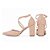 Sapato Scarpin Tira Cruzada Salto Grosso Nude Rosado Torricella AVS SC0067B - Imagem 2