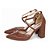 Sapato Scarpin Tira Cruzada Salto Grosso Caramelo Torricella AVS SC0067C - Imagem 3