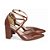 Sapato Scarpin Tira Cruzada Salto Grosso Caramelo Torricella AVS SC0067C - Imagem 4