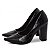 Sapato Scarpin Feminino Torricella Salto Grosso Textura Napa Preto AVS 65-18A - Imagem 2