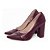 Sapato Scarpin Feminino Torricella Salto Grosso Textura Croco Napa Bordô Marsala AVS 65-18H - Imagem 3