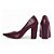 Sapato Scarpin Feminino Torricella Salto Grosso Textura Croco Napa Bordô Marsala AVS 65-18H - Imagem 2