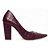 Sapato Scarpin Feminino Torricella Salto Grosso Textura Croco Napa Bordô Marsala AVS 65-18H - Imagem 5