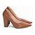 Sapato Scarpin Feminino Torricella Salto Grosso Textura Croco Napa Caramelo AVS 65-18I - Imagem 4