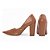 Sapato Scarpin Feminino Torricella Salto Grosso Textura Croco Napa Caramelo AVS 65-18I - Imagem 2