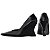 Scarpin Anabela Salto Geométrico Escultural Curvo Preto AVS 98.002A - Imagem 11