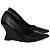 Scarpin Anabela Salto Geométrico Escultural Curvo Preto AVS 98.002A - Imagem 13
