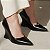Scarpin Anabela Salto Geométrico Escultural Curvo Preto AVS 98.002A - Imagem 4