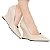 Scarpin Anabela Salto Geométrico Escultural Curvo Bege AVS 98.002B - Imagem 11