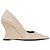 Scarpin Anabela Salto Geométrico Escultural Curvo Bege AVS 98.002B - Imagem 10