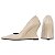 Scarpin Anabela Salto Geométrico Escultural Curvo Bege AVS 98.002B - Imagem 7