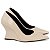 Scarpin Anabela Salto Geométrico Escultural Curvo Bege AVS 98.002B - Imagem 8