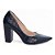 Sapato Scarpin Feminino Torricella Salto Grosso Textura Croco Napa Azul Marinho AVS 65-18G - Imagem 1