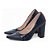 Sapato Scarpin Feminino Torricella Salto Grosso Textura Croco Napa Azul Marinho AVS 65-18G - Imagem 3