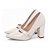 Sapato Scarpin Salto Alto Quadrado Off White Torricella AVS 65-13B - Imagem 3