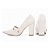 Sapato Scarpin Salto Alto Quadrado Off White Torricella AVS 65-13B - Imagem 2