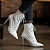 Bota Feminina Bico Fino Matelassê Branca Torricella AVS 67001B - Imagem 1