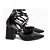 Sapato Scarpin Salto Bloco Bico Fino Preto Torricella AVS 66077A - Imagem 4