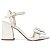 Sandália Feminina Torricella Off White Salto Alto Grosso com Laço AVS 301.40B - Imagem 3