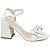 Sandália Feminina Torricella Off White Salto Alto Grosso com Laço AVS 301.40B - Imagem 7