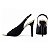 Sapato Scarpin Bico Folha Preto Verniz Metalizado Ouro Light Salto Fino 10cm Torricella AVS 2064A - Imagem 14