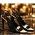 Sapato Scarpin Bico Folha Preto Verniz Metalizado Ouro Light Salto Fino 10cm Torricella AVS 2064A - Imagem 8