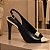 Sapato Scarpin Bico Folha Preto Verniz Metalizado Ouro Light Salto Fino 10cm Torricella AVS 2064A - Imagem 11