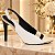 Sapato Scarpin Bico Folha Off White Verniz Metalizado Ouro Light Salto Fino 10cm Torricella AVS 2064B - Imagem 3