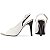 Sapato Scarpin Bico Folha Off White Verniz Metalizado Ouro Light Salto Fino 10cm Torricella AVS 2064B - Imagem 7