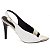 Sapato Scarpin Bico Folha Off White Verniz Metalizado Ouro Light Salto Fino 10cm Torricella AVS 2064B - Imagem 8