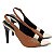 Sapato Scarpin Bico Folha Caramelo Verniz Metalizado Ouro Light Salto Fino 10cm Torricella AVS 2064C - Imagem 5