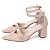 Sapato Scarpin Salomé Mary Jane Nude Rose Salto Grosso Torricella AVS 600.23C - Imagem 2