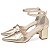 Sapato Scarpin Salomé Mary Jane Dourado Salto Grosso Torricella AVS 600.23G - Imagem 2