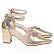 Sapato Scarpin Salomé Mary Jane Dourado Salto Grosso Torricella AVS 600.23G - Imagem 4