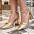 Sapato Scarpin Salomé Mary Jane Dourado Salto Grosso Torricella AVS 600.23G - Imagem 1