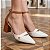 Sapato Scarpin Salomé Mary Jane Caramelo Off White Salto Grosso Torricella AVS 600.23I - Imagem 1