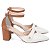 Sapato Scarpin Salomé Mary Jane Caramelo Off White Salto Grosso Torricella AVS 600.23I - Imagem 5