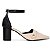 Sapato Scarpin Salomé Mary Jane Preto Bege Salto Grosso Torricella AVS 600.23J - Imagem 7