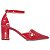 Sapato Scarpin Salomé Mary Jane Vermelho Salto Grosso Torricella AVS 600.23F - Imagem 3