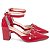 Sapato Scarpin Salomé Mary Jane Vermelho Salto Grosso Torricella AVS 600.23F - Imagem 5