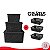 Kit 3 Caixas organizadoras - Linha Floral Com Tampa - cor Preto + 3 cestos organizadores grátis - Imagem 1