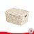 Kit 3 Caixas organizadoras - Linha Floral Com Tampa - cor Palha + 3 cestos organizadores grátis - Imagem 3