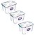Kit 3 Caixas organizadoras - Linha Transparente - 30 Litros com travas - Imagem 1