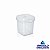 BALDE PLASTICO QUADRADO 220ML COM TAMPA 100 UNIDADES - Imagem 1