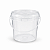 BALDE PLASTICO C/LACRE REDONDO 220ML COM TAMPA 100 UNIDADES - Imagem 3